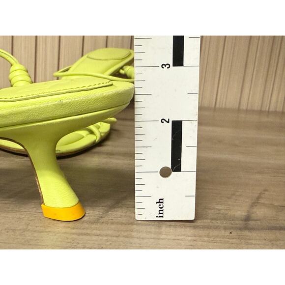 Oncept Sydney Rolled Strap Leather Heel Sandal in Limeade Women’s Size 9.5 - Picture 10 of 10
